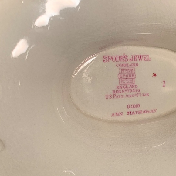 Spode Jewel Gravy Boat with Attached Underplate Ann Hathaway Jewel Pattern - Picture 4 of 10